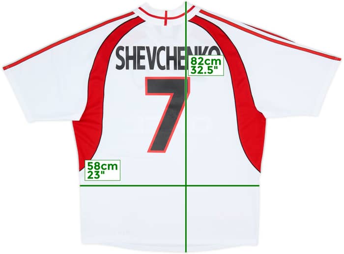2000-02 AC Milan Away Shirt Shevchenko #7 - 10/10 - (XL)