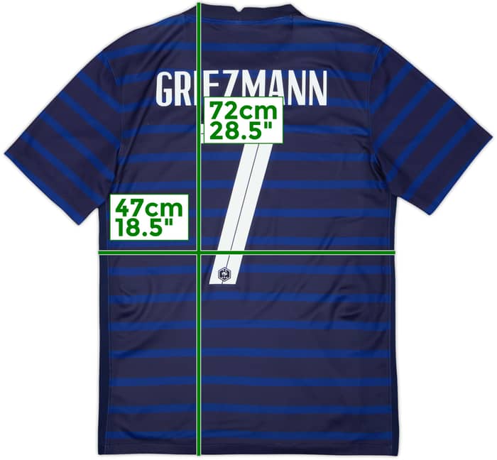 2020-21 France Home Shirt Griezmann #7 - 9/10 - (S)