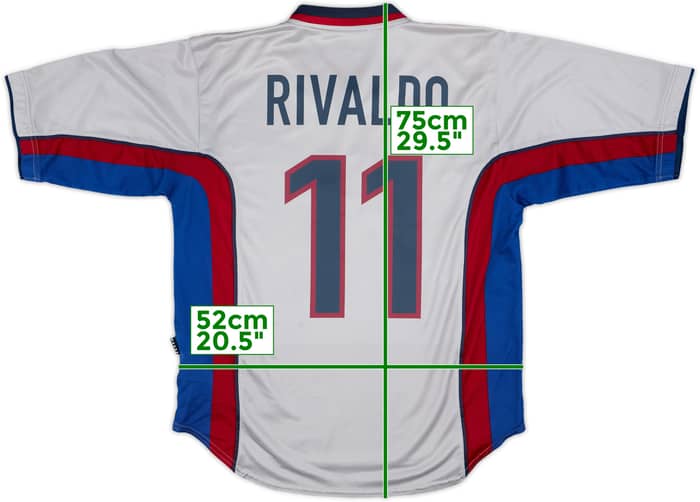 1998-01 Barcelona Away Shirt Rivaldo #11 - 6/10 - (L)
