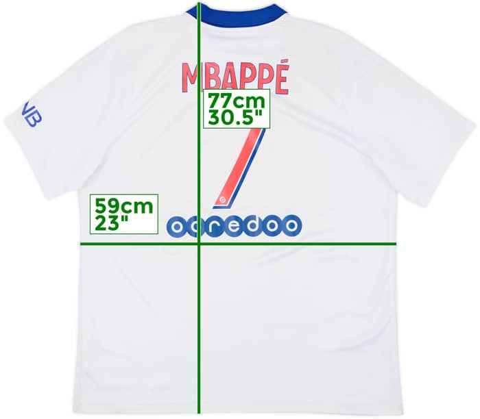 2020-21 Paris Saint-Germain Away Shirt Mbappe #7 - 7/10 - (XL)