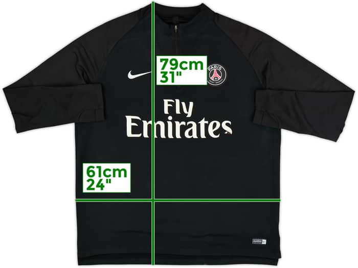 2018-19 Paris Saint-Germain Nike 1/4 Zip Training Top - 5/10 - (XL)