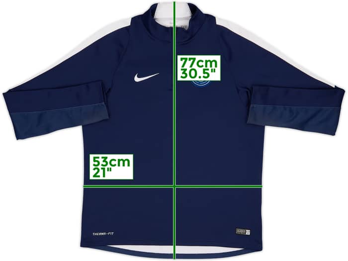 2015-16 Paris Saint-Germain Nike 1/4 Zip Drill Top - 7/10 - (M)