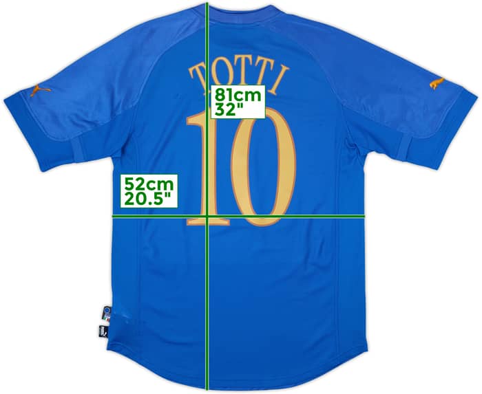 2004-06 Italy Home Shirt Totti #10 - 7/10 - (L)