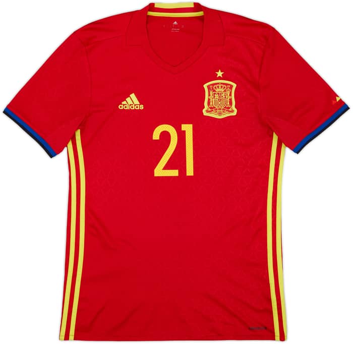 2016-17 Spain Home Shirt Silva #21 - 7/10 - (S)