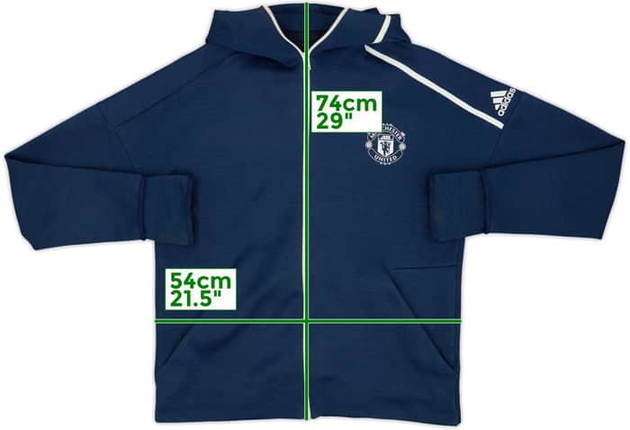 2018-19 Manchester United adidas Hooded Track Jacket - 8/10 - (L)