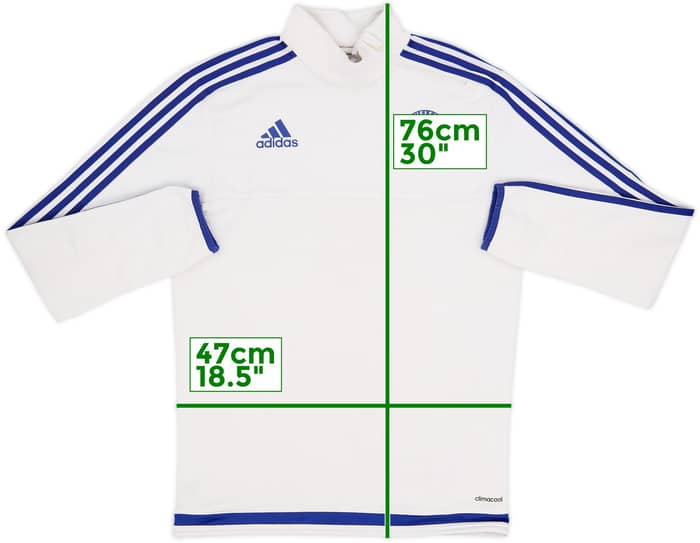 2015-16 Chelsea adidas Top de entrenamiento con cremallera 1/4 - 5/10 - (S)