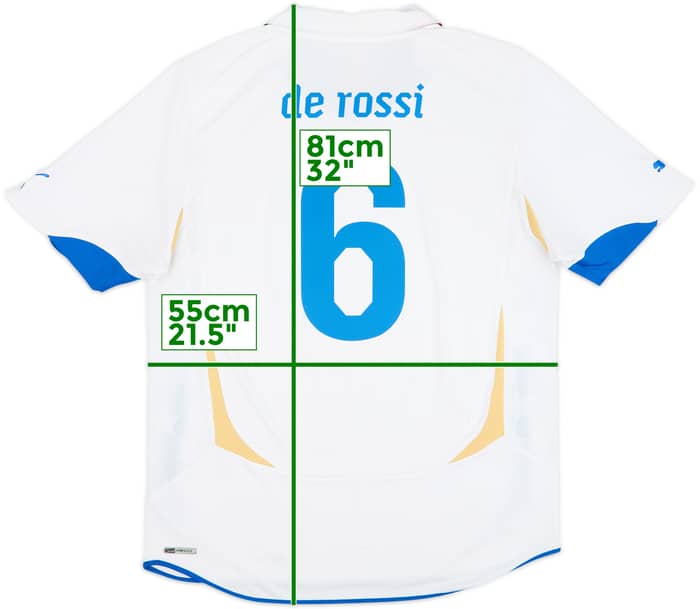 2010-12 Italy Away Shirt De Rossi #6 - 7/10 - (XL)