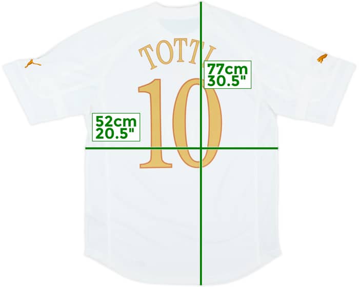 2004-06 Italy Away Shirt Totti #10 - 8/10 - (L)