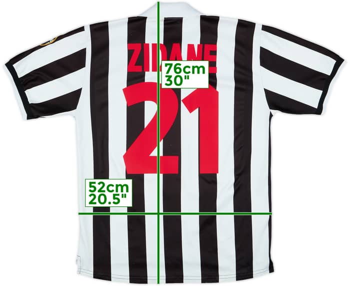 1998-99 Juventus Home Shirt Zidane #21 - 7/10 - (M)