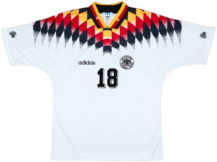 1994-96 Germany Home Shirt Klinsmann #18 - 8/10 - (L)
