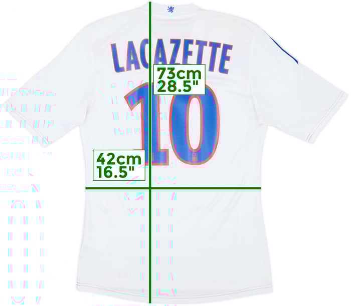 2013-14 Lyon Home Shirt Lacazette #10 - 8/10 - (S)
