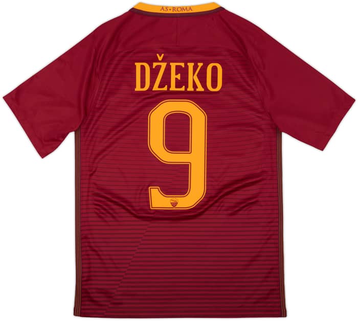 2016-17 Roma Home Shirt Dzeko #9 - 10/10 - (S)