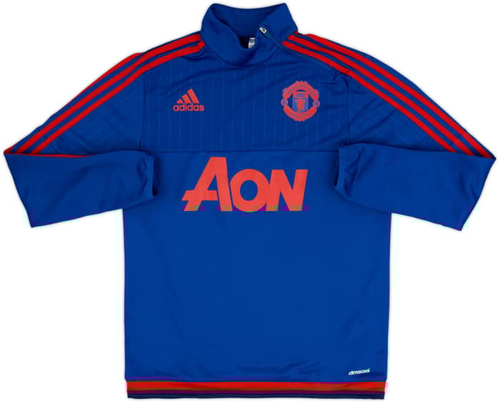 2015-16 Manchester United adidas 1/4 Zip Training Top - 8/10 - (S)