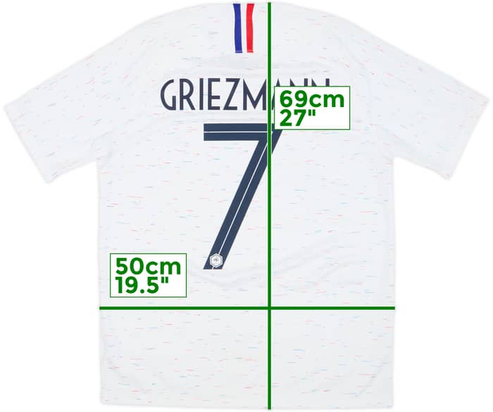 2018 France Away Shirt Griezmann #7 - 8/10 - (M)