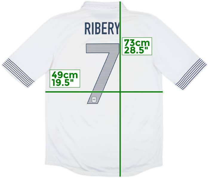 2012-13 France Authentic Away Shirt Ribery #7 - 7/10 - (M)