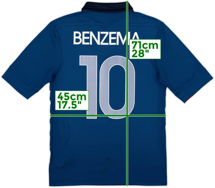 2011-12 France Home Shirt Benzema #10 - 6/10 - (S)