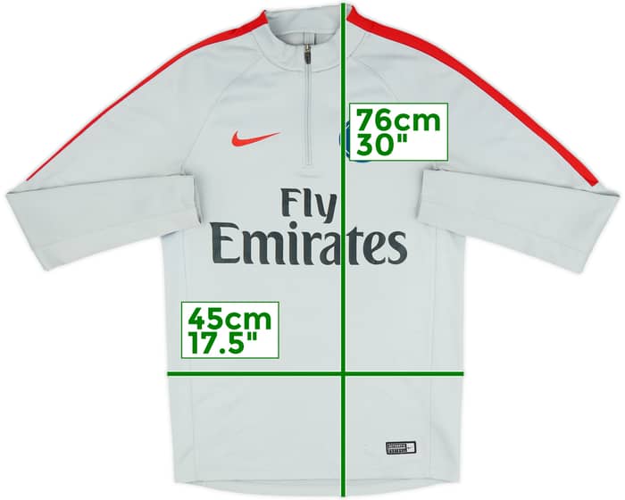 2017-18 Nike Top de entrenamiento con cremallera de 1/4 del Paris Saint-Germain - 6/10 - (S)