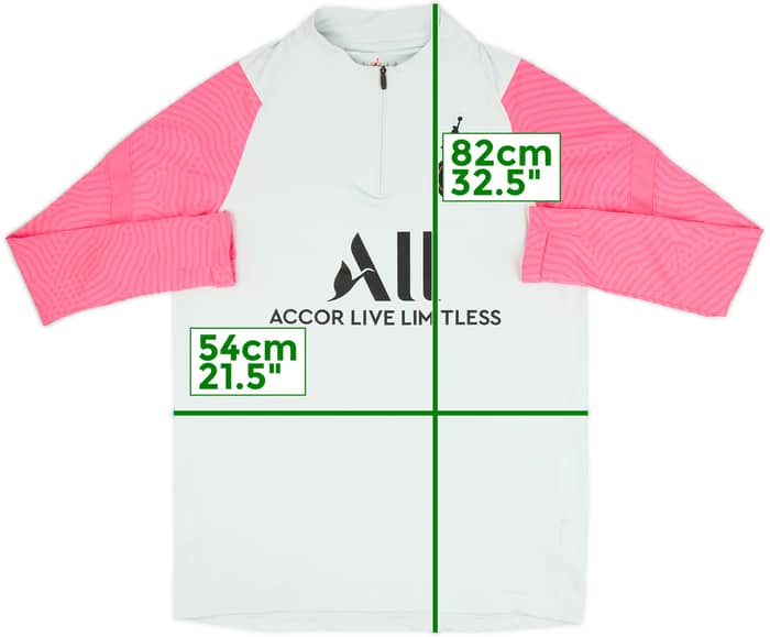 Top de entrenamiento Jordan de cremallera de 1/4 del Paris Saint-Germain 2021-22 - 8/10 - (L)