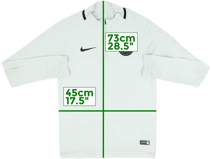 Top de entrenamiento con 1/4 de cremallera Nike del Paris Saint-Germain 2017-18 - 8/10 - (S)