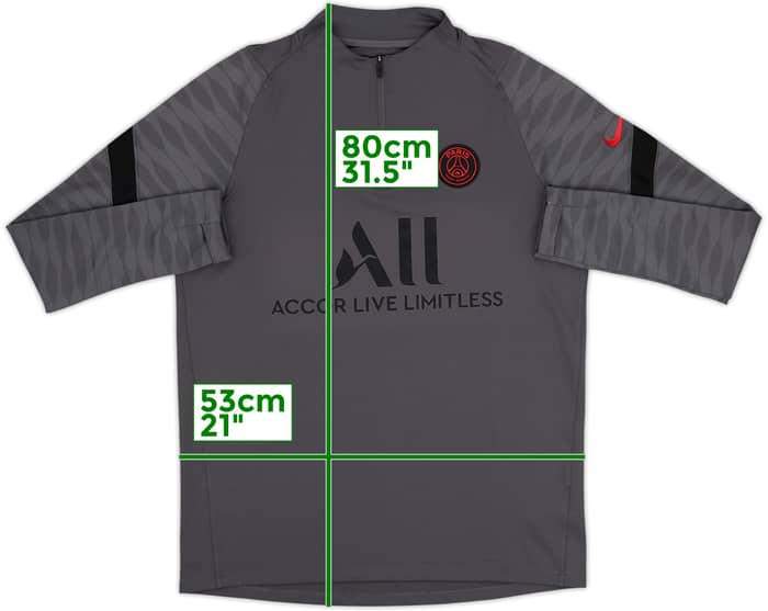 Top de entrenamiento con cierre de 1/4 Nike del Paris Saint-Germain 2021-22 - 9/10 - (L)