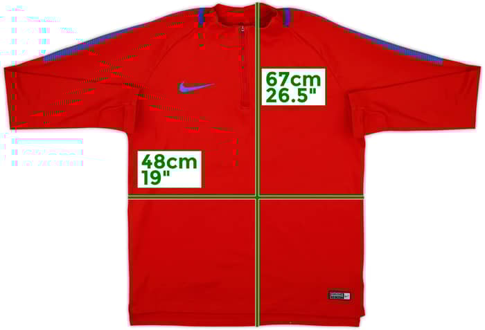 2017-18 Barcelona Nike 1/4 Zip Training Top - 7/10 - (M)