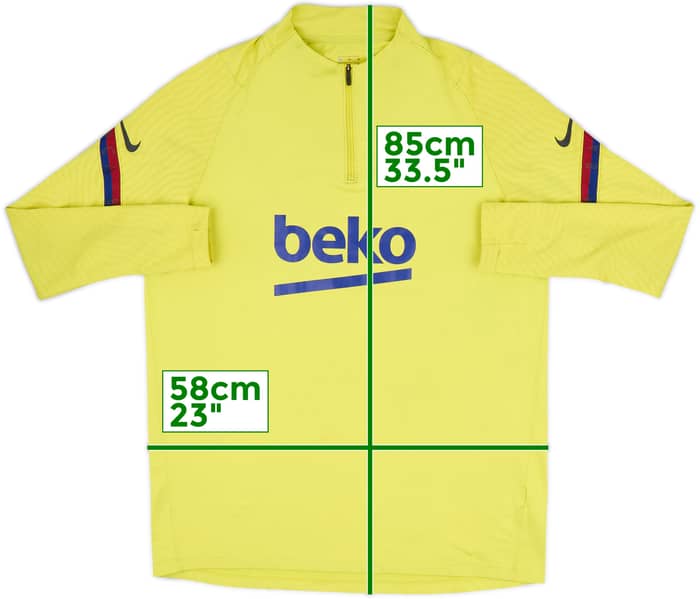 2020-21 Barcelona Nike Top de entrenamiento con cremallera de 1/4 - 4/10 - (XL)