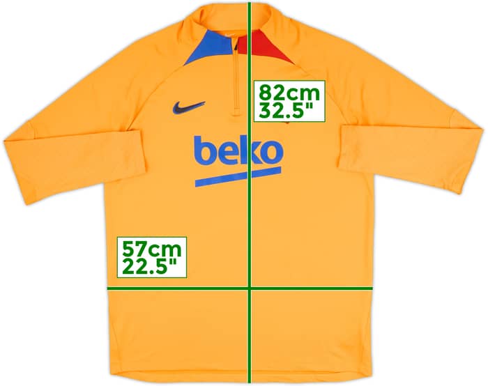 2022-23 Barcelona Nike 1/4 Zip Training Top - 8/10 - (XL)