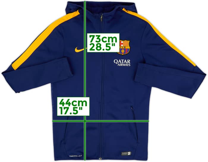 2015-16 Barcelona Nike Hooded Track Jacket - 8/10 - (S)