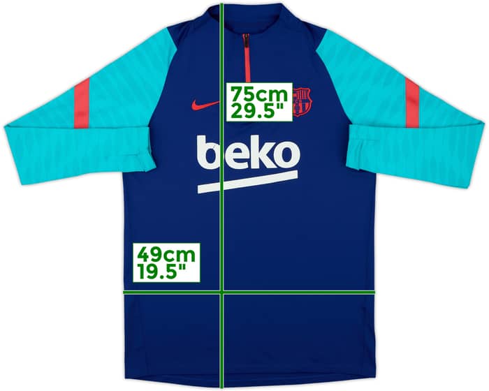 2021-22 Barcelona Nike 1/4 Zip Drill Top - 6/10 - (M)