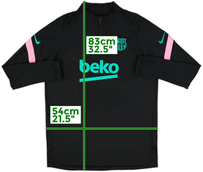 2020-21 Barcelona Nike 1/4 Zip Training Top - 8/10 - (L)