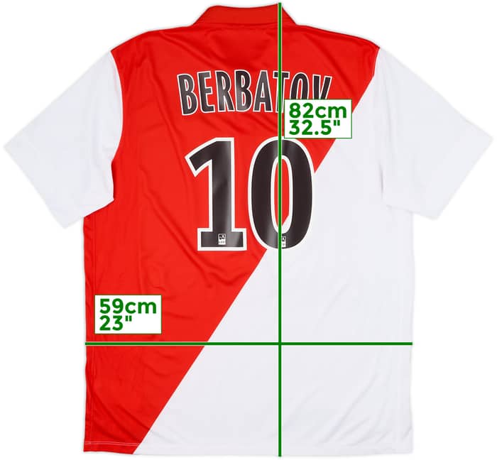 2014-15 Monaco Home Shirt Berbatov #10 - 8/10 - (XL)