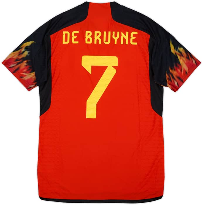 2022-23 Belgium Authentic Home Shirt De Bruyne #7 (M)