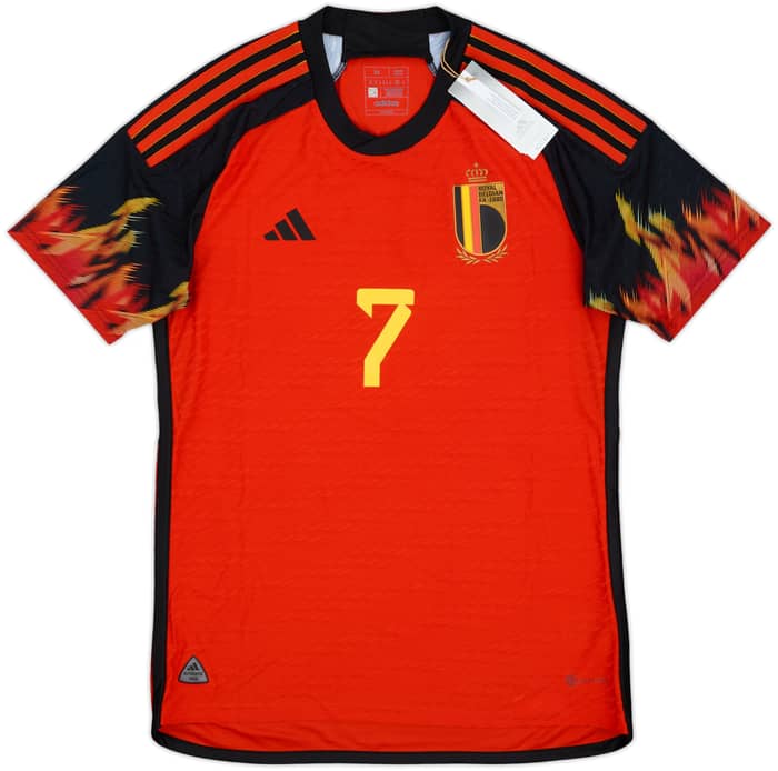 2022-23 Belgium Authentic Home Shirt De Bruyne #7 (M)