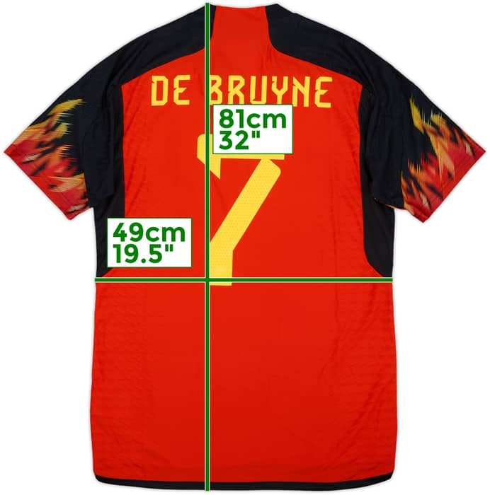 2022-23 Belgium Authentic Home Shirt De Bruyne #7 (M)