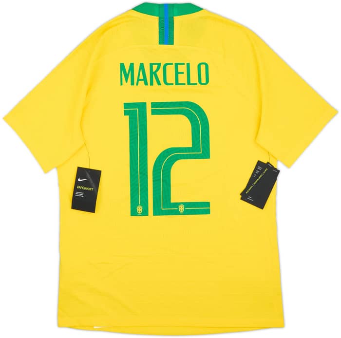 2018-19 Brazil Authentic Home Shirt Marcelo #12 (M)