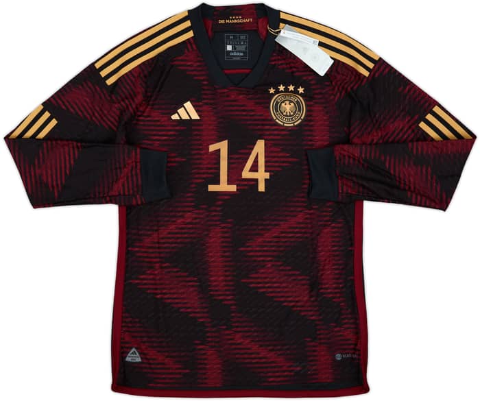 Camiseta auténtica de visitante de manga larga de Alemania 2022-23 Musiala #14 (M)