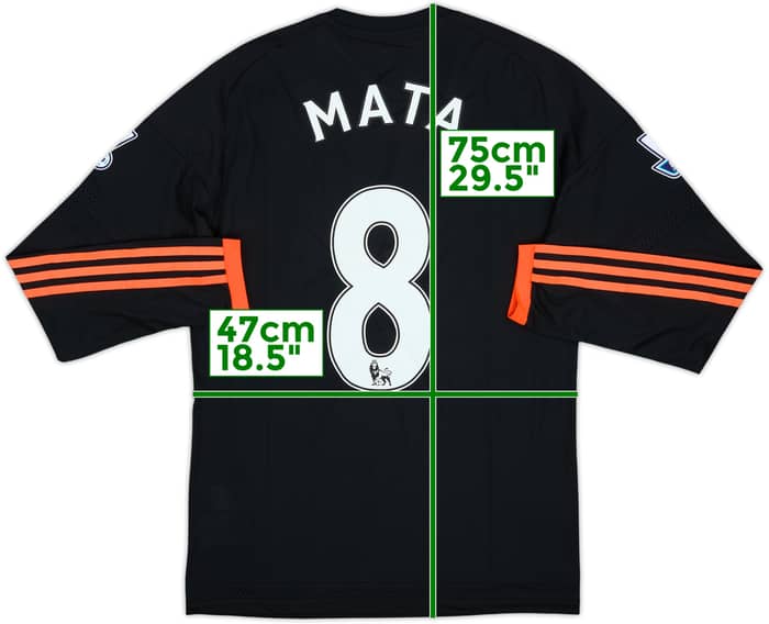 Camiseta de la tercera equipación versión jugador del Manchester United 2015-16 L/S Mata #8 (M)
