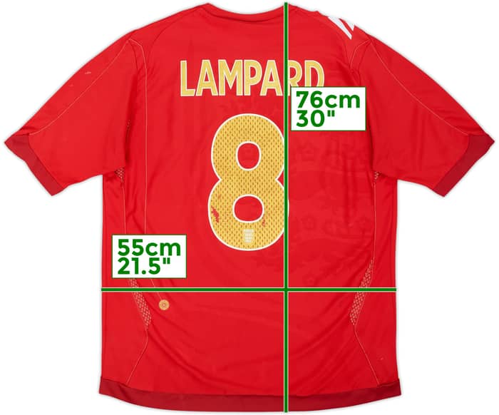 2006-08 England Away Shirt Lampard #8 - 4/10 - (L)
