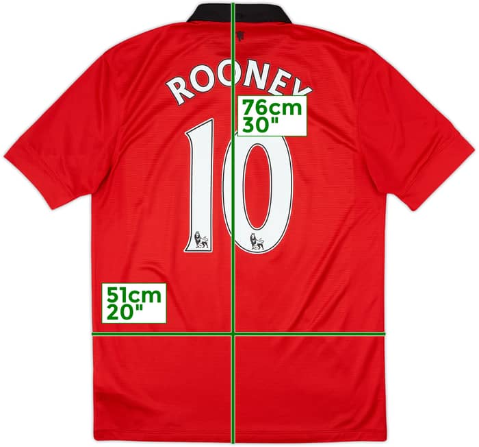 2013-14 Manchester United Home Shirt Rooney #10 - 5/10 - (M)