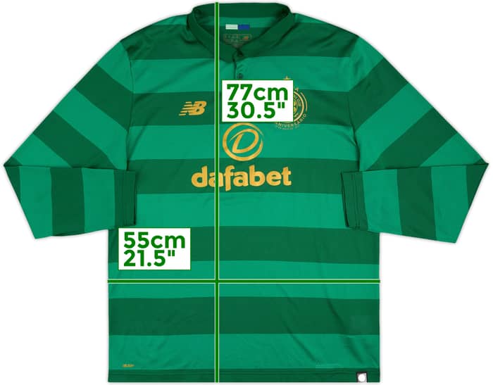 2017-18 Celtic 'Lisbon Lions 50th Anniversary' Away L/S Shirt - 7/10 - (XL)