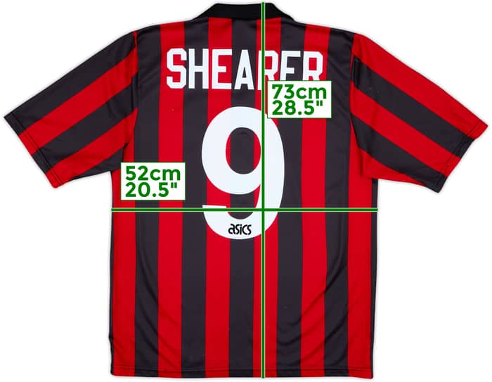 1992-94 Blackburn Rovers Away Shirt Shearer #9 - 7/10 - (L)