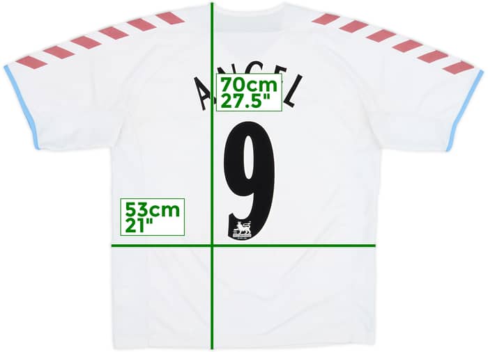 Camiseta de visitante del Aston Villa 2004-05 Angel #9 - 6/10 - (L)