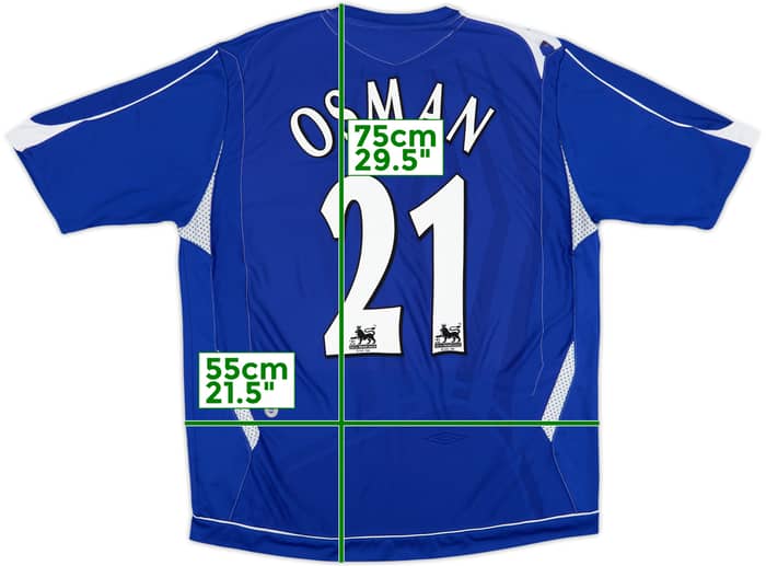2006-07 Everton Home Shirt Osman #21 - 5/10 - (L)