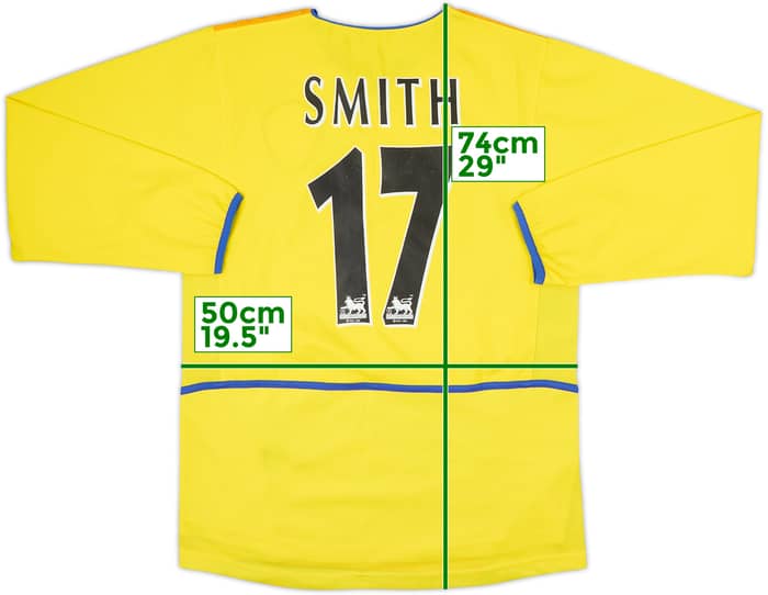 2002-03 Leeds United Away L/S Shirt Smith #17 - 8/10 - (S)