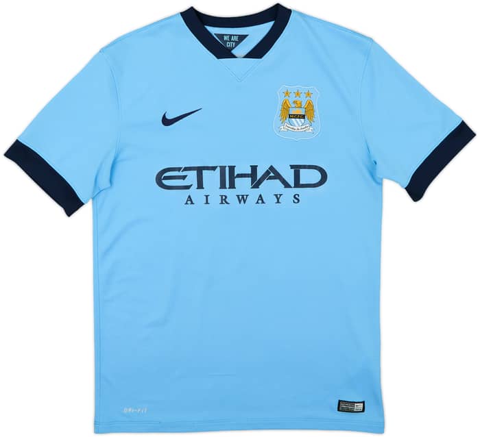 2014-15 Manchester City Home Shirt Kun Aguero #16 - 6/10 - (M)