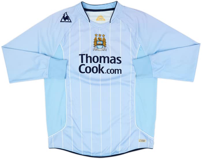 2007-08 Manchester City Home L/S Shirt #14 - 6/10 - (L)