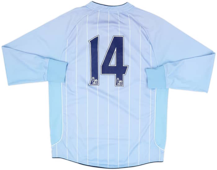 2007-08 Manchester City Home L/S Shirt #14 - 6/10 - (L)