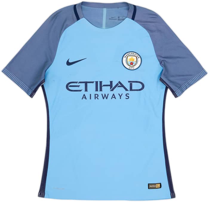 2016-17 Manchester City Player Issue Home Shirt Kun Aguero #10 - 6/10 - (M)