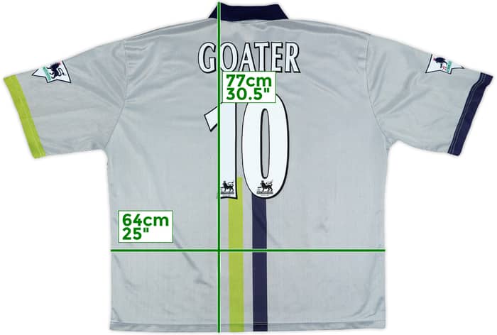 2000-02 Manchester City Away Shirt Goater #10 - 8/10 - (XL)