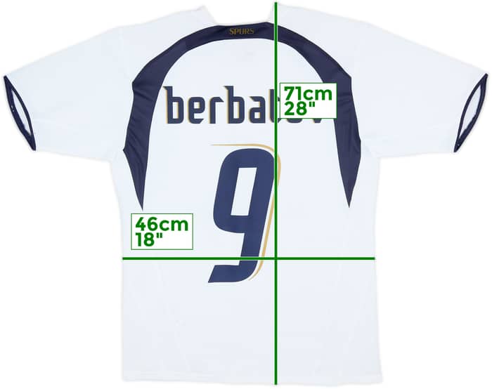 2006-07 Tottenham Home Shirt Berbatov #9 - 8/10 - (S)